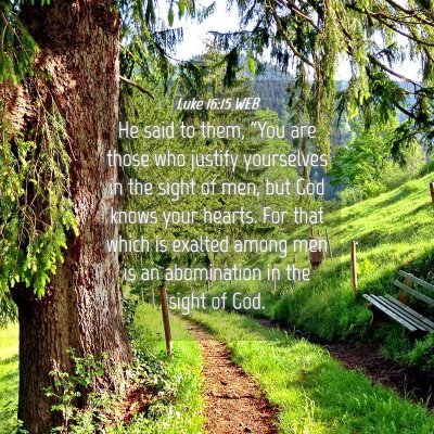 Picture 04 - Luke 16:15 WEB - He said to them, 