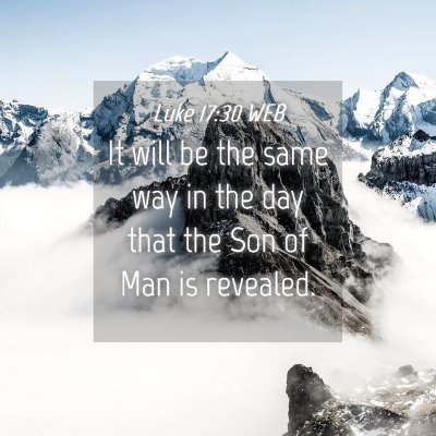 Picture 04 - Luke 17:30 WEB - It will be the same way in the day that the Son - Bible Verse Picture