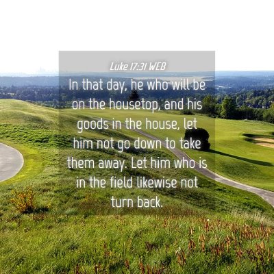 Picture 04 - Luke 17:31 WEB - In that day, he who will be on the housetop, and - Bible Verse Picture