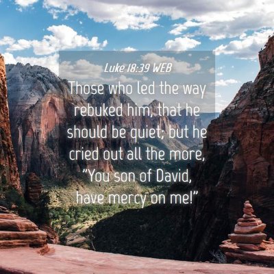 Picture 04 - Luke 18:39 WEB - Those who led the way rebuked him, that he should - Bible Verse Picture