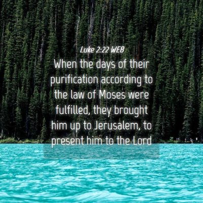 Picture 04 - Luke 2:22 WEB - When the days of their purification according to - Bible Verse Picture