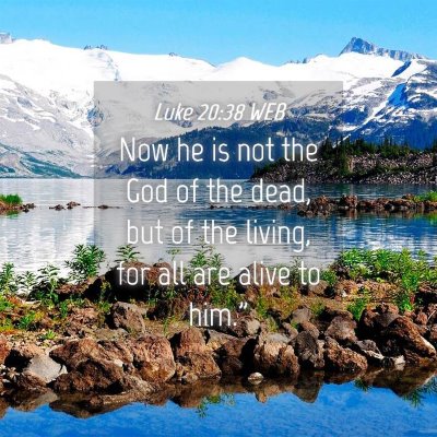 Picture 04 - Luke 20:38 WEB - Now he is not the God of the dead, but of the - Bible Verse Picture