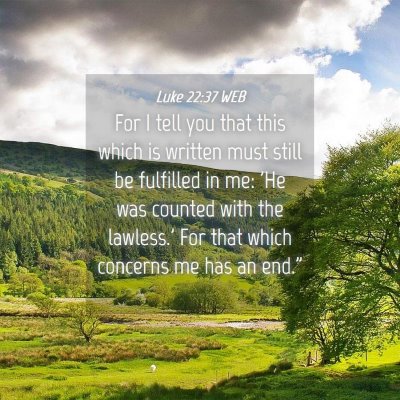 Picture 04 - Luke 22:37 WEB - For I tell you that this which is written must - Bible Verse Picture