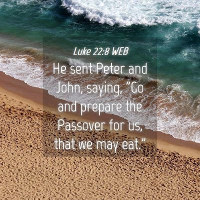 Picture 04 - Luke 22:8 WEB - He sent Peter and John, saying, 