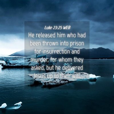 Picture 04 - Luke 23:25 WEB - He released him who had been thrown into prison - Bible Verse Picture