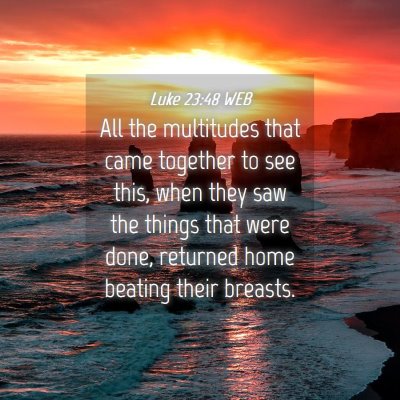 Picture 04 - Luke 23:48 WEB - All the multitudes that came together to see - Bible Verse Picture