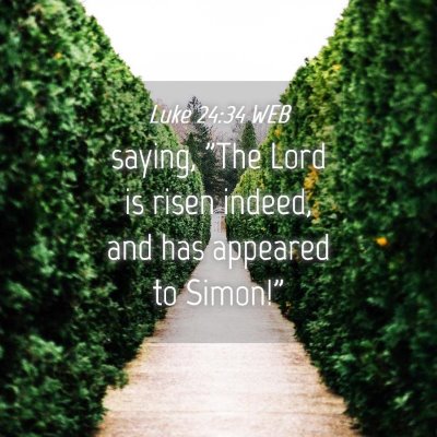 Picture 04 - Luke 24:34 WEB - saying, 