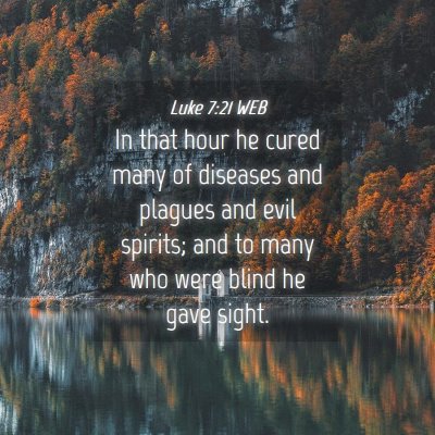 Picture 04 - Luke 7:21 WEB - In that hour he cured many of diseases and - Bible Verse Picture