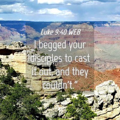 Picture 04 - Luke 9:40 WEB - I begged your disciples to cast it out, and they - Bible Verse Picture
