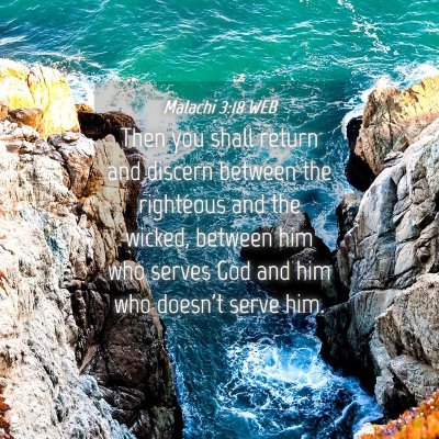 Picture 04 - Malachi 3:18 WEB - Then you shall return and discern between the - Bible Verse Picture