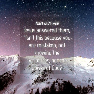 Picture 04 - Mark 12:24 WEB - Jesus answered them, 