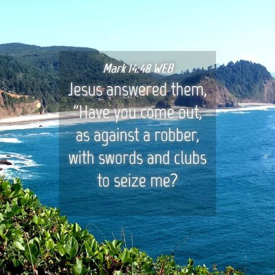 Picture 04 - Mark 14:48 WEB - Jesus answered them, 