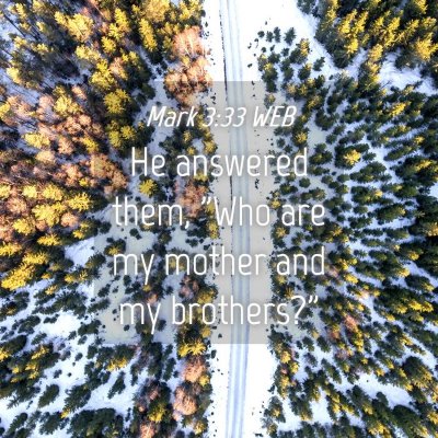 Picture 04 - Mark 3:33 WEB - He answered them, 