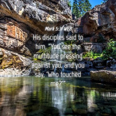 Picture 04 - Mark 5:31 WEB - His disciples said to him, 