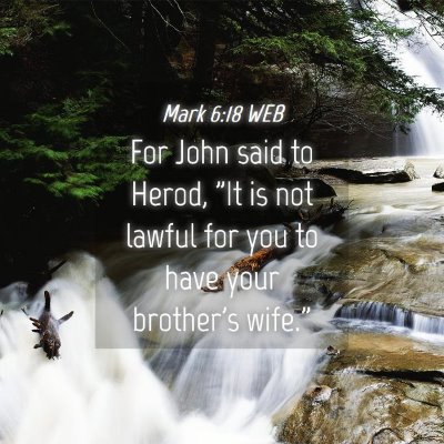 Picture 04 - Mark 6:18 WEB - For John said to Herod, 
