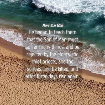 Picture 04 - Mark 8:31 WEB - He began to teach them that the Son of Man must - Bible Verse Picture