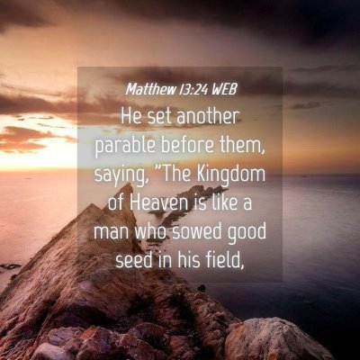 Picture 04 - Matthew 13:24 WEB - He set another parable before them, saying, 