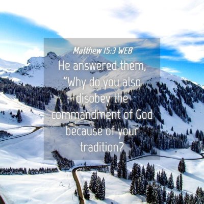 Picture 04 - Matthew 15:3 WEB - He answered them, 