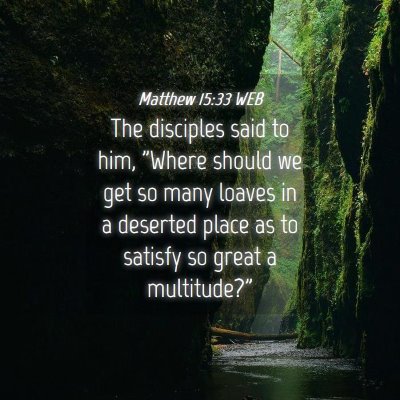 Picture 04 - Matthew 15:33 WEB - The disciples said to him, 