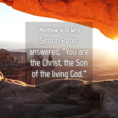 Picture 04 - Matthew 16:16 WEB - Simon Peter answered, 