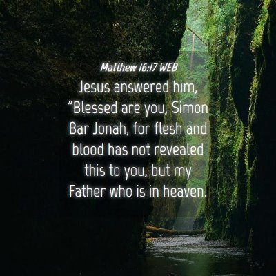 Picture 04 - Matthew 16:17 WEB - Jesus answered him, 