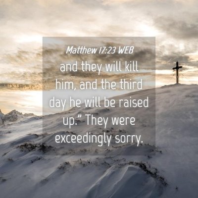 Picture 04 - Matthew 17:23 WEB - and they will kill him, and the third day he will - Bible Verse Picture