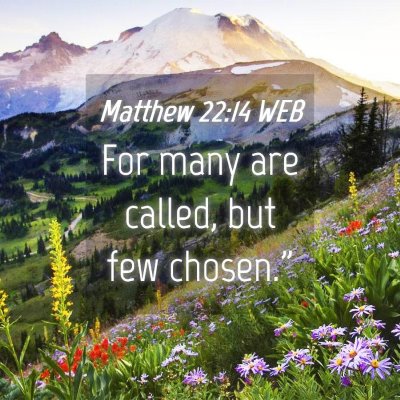 Picture 04 - Matthew 22:14 WEB - For many are called, but few - Bible Verse Picture