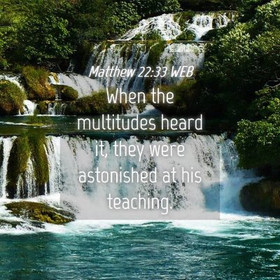 Picture 04 - Matthew 22:33 WEB - When the multitudes heard it, they were - Bible Verse Picture
