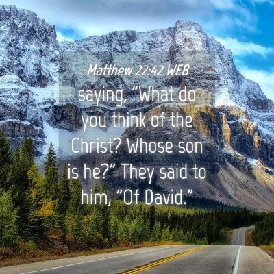 Picture 04 - Matthew 22:42 WEB - saying, 