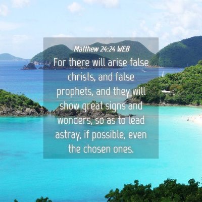 Picture 04 - Matthew 24:24 WEB - For there will arise false christs, and false - Bible Verse Picture