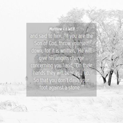 Picture 04 - Matthew 4:6 WEB - and said to him, 