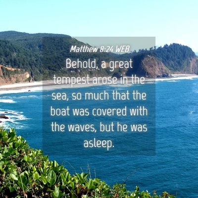 Picture 04 - Matthew 8:24 WEB - Behold, a great tempest arose in the sea, so much - Bible Verse Picture