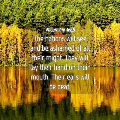 Picture 04 - Micah 7:16 WEB - The nations will see and be ashamed of all their - Bible Verse Picture