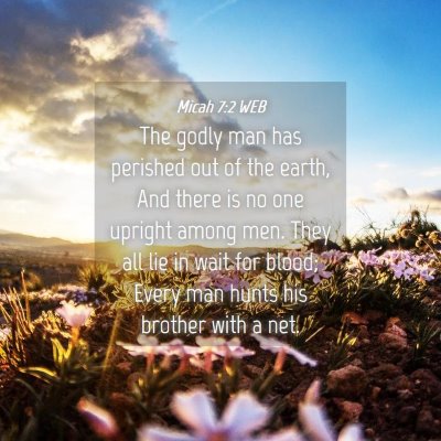 Picture 04 - Micah 7:2 WEB - The godly man has perished out of the earth, And - Bible Verse Picture