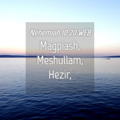 Picture 04 - Nehemiah 10:20 WEB - Magpiash, Meshullam, - Bible Verse Picture