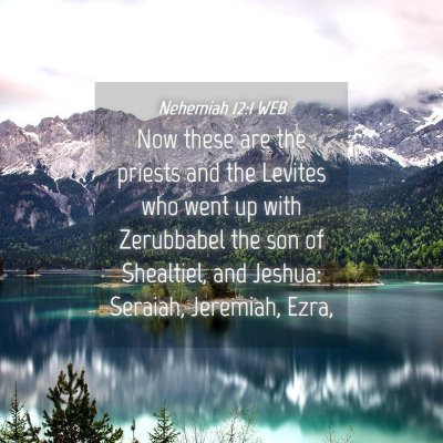Picture 04 - Nehemiah 12:1 WEB - Now these are the priests and the Levites who - Bible Verse Picture