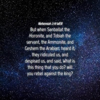 Picture 04 - Nehemiah 2:19 WEB - But when Sanballat the Horonite, and Tobiah the - Bible Verse Picture