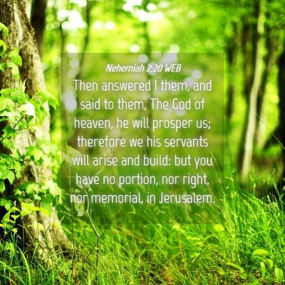 Picture 04 - Nehemiah 2:20 WEB - Then answered I them, and said to them, The God - Bible Verse Picture