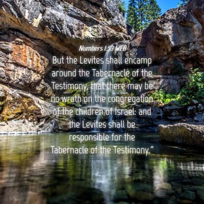 Picture 04 - Numbers 1:53 WEB - But the Levites shall encamp around the - Bible Verse Picture