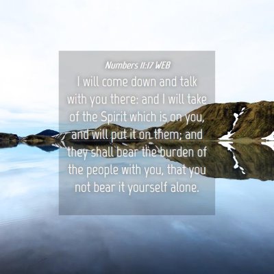 Picture 04 - Numbers 11:17 WEB - I will come down and talk with you there: and I - Bible Verse Picture