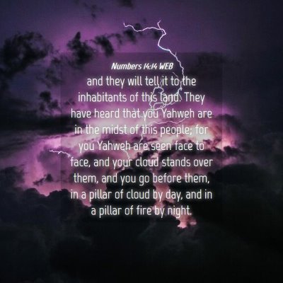 Picture 04 - Numbers 14:14 WEB - and they will tell it to the inhabitants of this - Bible Verse Picture