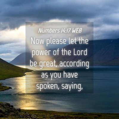 Picture 04 - Numbers 14:17 WEB - Now please let the power of the Lord be great, - Bible Verse Picture