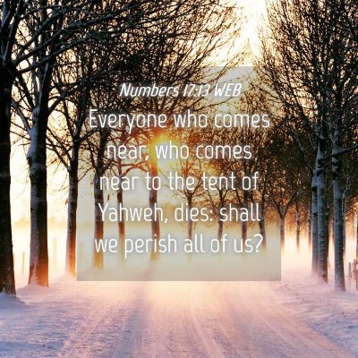 Picture 04 - Numbers 17:13 WEB - Everyone who comes near, who comes near to the - Bible Verse Picture