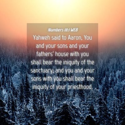 Picture 04 - Numbers 18:1 WEB - Yahweh said to Aaron, You and your sons and your - Bible Verse Picture