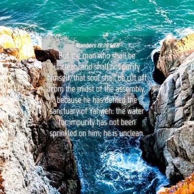 Picture 04 - Numbers 19:20 WEB - But the man who shall be unclean, and shall not - Bible Verse Picture