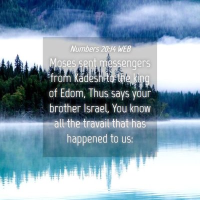 Picture 04 - Numbers 20:14 WEB - Moses sent messengers from Kadesh to the king of - Bible Verse Picture