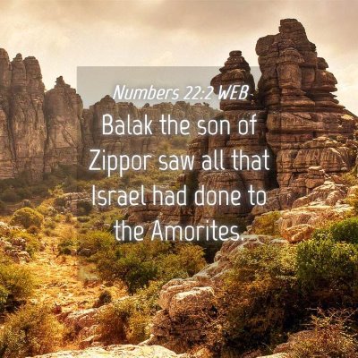 Picture 04 - Numbers 22:2 WEB - Balak the son of Zippor saw all that Israel had - Bible Verse Picture