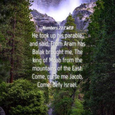 Picture 04 - Numbers 23:7 WEB - He took up his parable, and said, From Aram has - Bible Verse Picture
