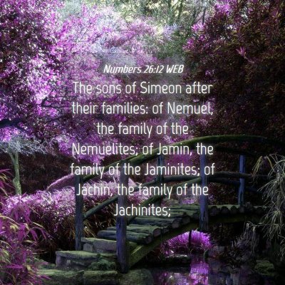 Picture 04 - Numbers 26:12 WEB - The sons of Simeon after their families: of - Bible Verse Picture