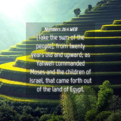 Picture 04 - Numbers 26:4 WEB - [Take the sum of the people], from twenty years - Bible Verse Picture